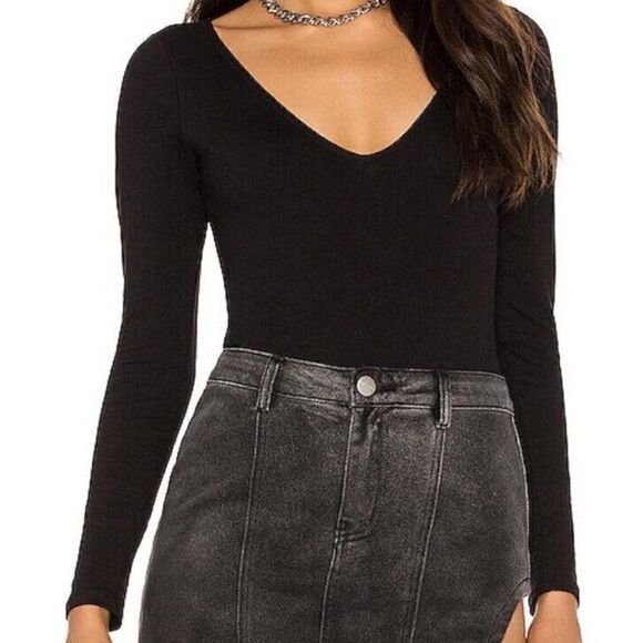 LOVERS + FRIENDS Amza Black Bodysuit Size XXS NWT $108 (8-15) - Picture 1 of 5